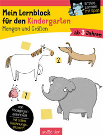 Mein Lernblock für Kindergarten:Mengen & Grössen